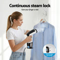 Devanti Clothes Steamer, 1500W Powerful Fast 30s Heat-Up Continuous Steam Lock 160ml Tank Fabric Brush Portable Handheld Steam Iron for Home Travel Business Trip - SuperSaverAU - view 5
