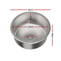 Cefito 43cm Round Stainless Steel Kitchen Sink - SuperSaverAU - view 2