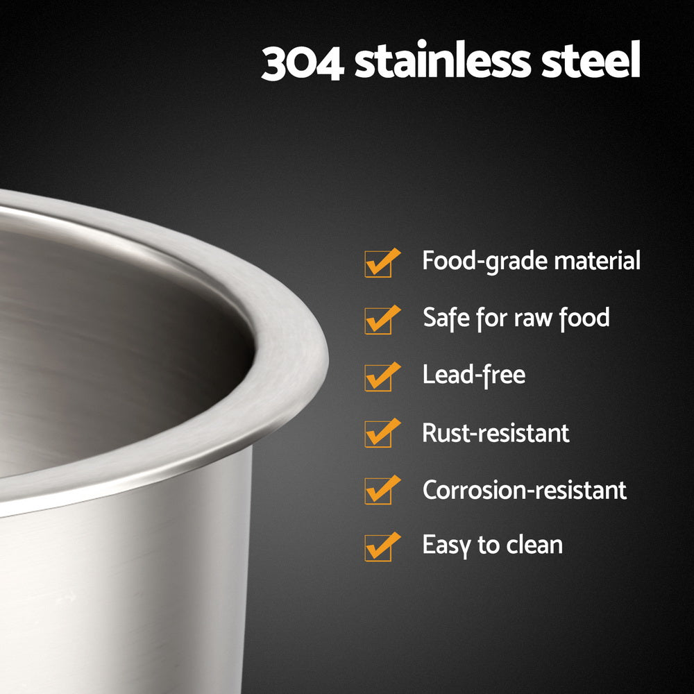 Cefito 43cm Round Stainless Steel Kitchen Sink