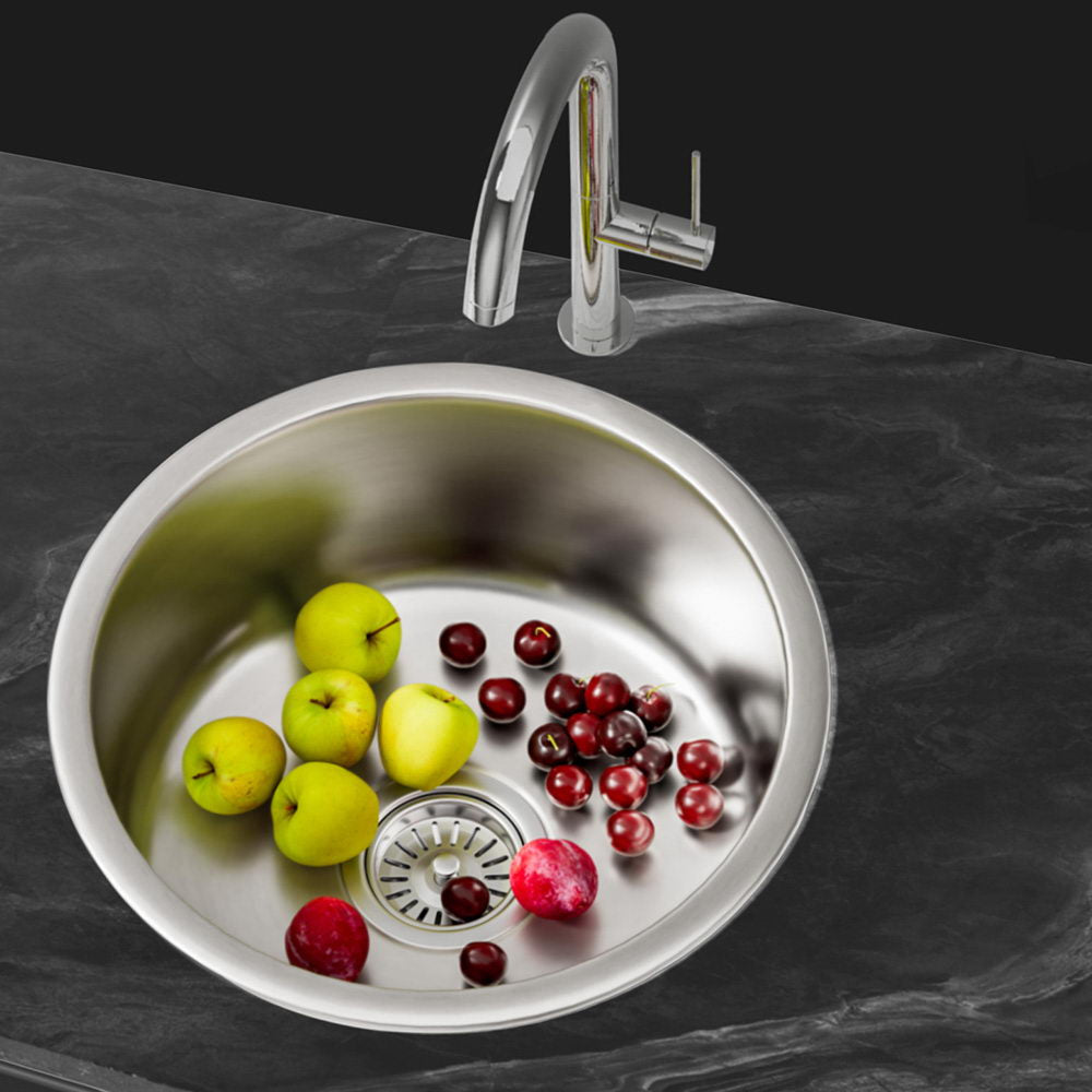 Cefito 43cm Round Stainless Steel Kitchen Sink - SuperSaverAU - view 7