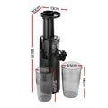 Devanti Slow Juicer Cold Press Fruit Juice Extractor 130W Black - SuperSaverAU - view 2