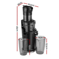 Devanti Slow Juicer Cold Press Fruit Juice Extractor 200W Black - SuperSaverAU - view 2