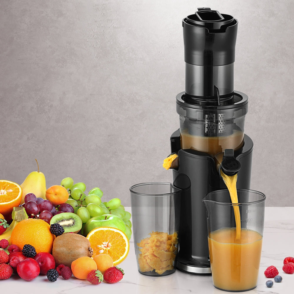 Devanti Slow Juicer Cold Press Fruit Juice Extractor 200W Black - SuperSaverAU - view 7