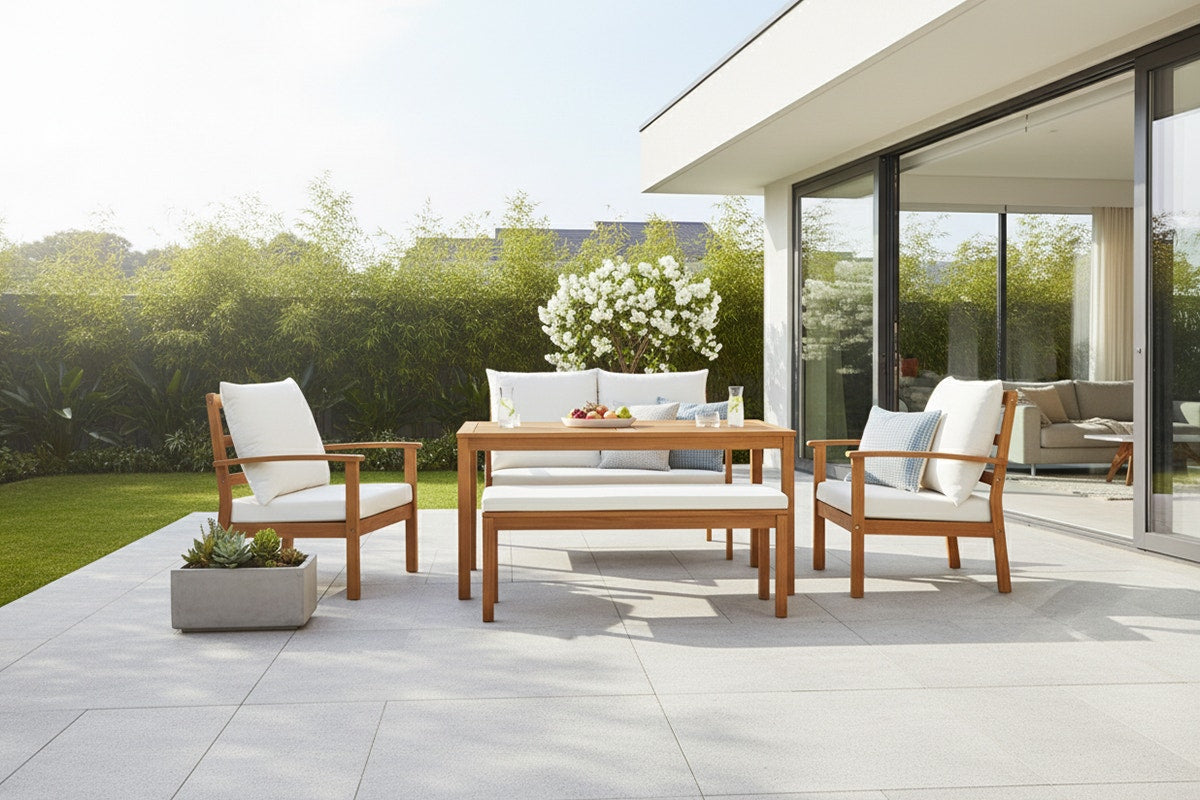 Shangri-La 6 Seater Almora Outdoor Lounge Dining Set
