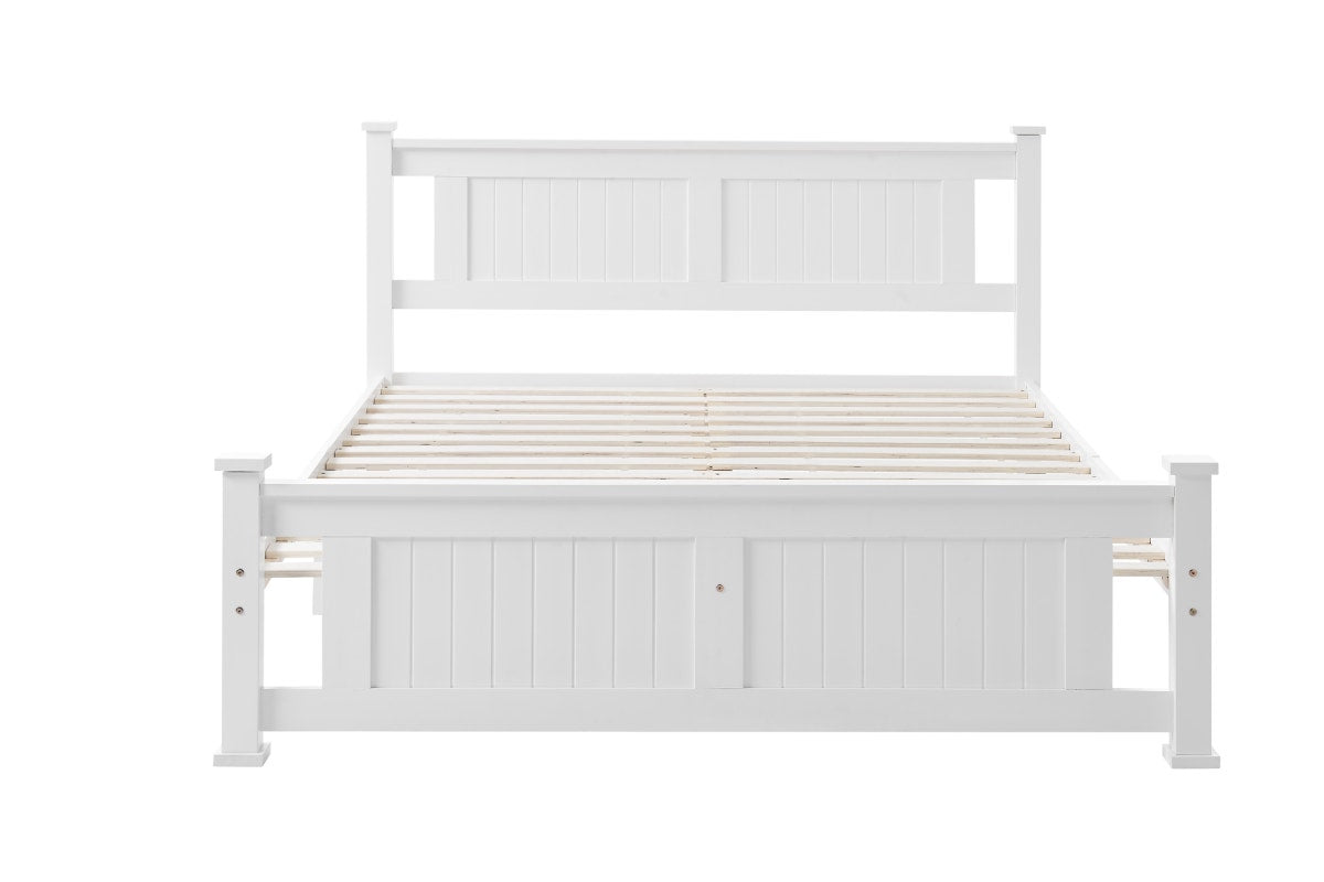 Shangri-La Mila Bed Frame (White, Queen)