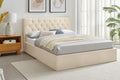 Shangri-La Newport Gas Lift Bed Frame (Natural Beige, Queen)