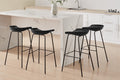 Set of 4 Shangri-La Bobby Steel Bar Stools (Black)
