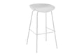 Set of 4 Shangri-La Bobby Steel Bar Stools (White)
