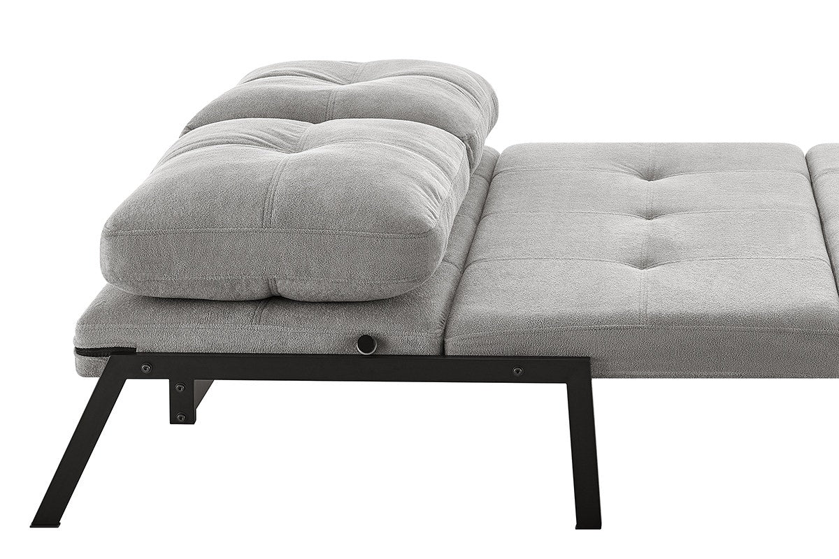 Shangri-La Brad Upholstered Double Sofa Bed (Grey)