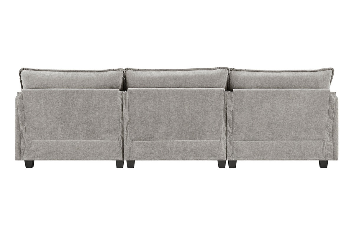Shangri-La Balos 4 Seater Sofa with Ottoman (Grey)