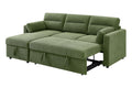 Shangri-La Carter 4 Seater Queen Sofa Bed with Reversible Chaise (Green)