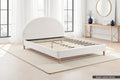 Shangri-La Carmel Boucle Bed Frame (White, Double)