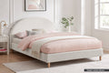 Shangri-La Carmel Boucle Bed Frame (White, Double)