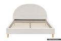 Shangri-La Carmel Boucle Bed Frame (White, Double)