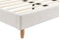 Shangri-La Carmel Boucle Bed Frame (White, Double)