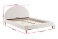 Shangri-La Carmel Boucle Bed Frame (White, Double)