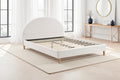 Shangri-La Carmel Boucle Bed Frame (White, King)