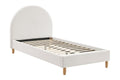 Shangri-La Carmel Boucle Bed Frame (White, Single)