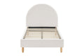 Shangri-La Carmel Boucle Bed Frame (White, Single)