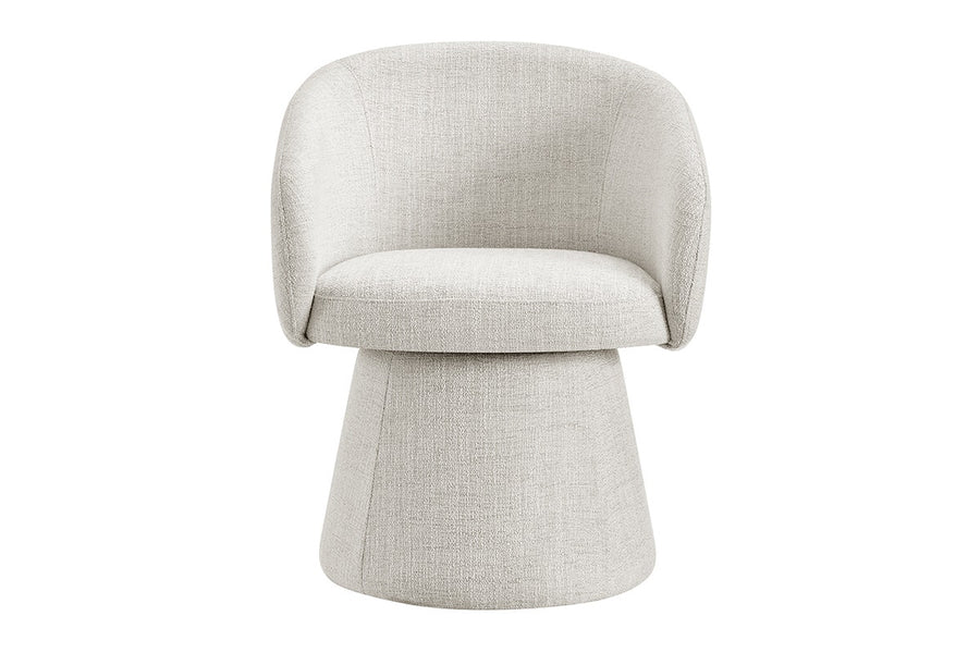 Shangri-La Castro Upholstered Swivel Dining Chair (Beige)