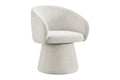 Shangri-La Castro Upholstered Swivel Dining Chair (Beige)