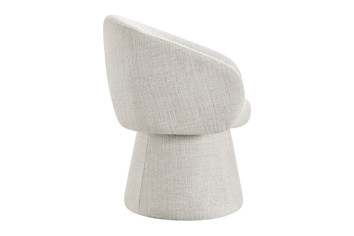 Shangri-La Castro Upholstered Swivel Dining Chair (Beige)