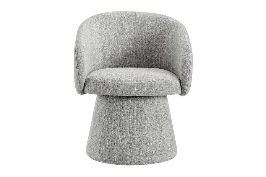 Shangri-La Castro Upholstered Swivel Dining Chair (Grey)