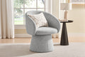 Shangri-La Castro Upholstered Swivel Dining Chair (Grey)