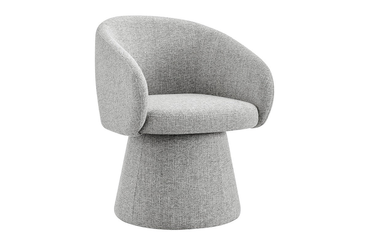 Shangri-La Castro Upholstered Swivel Dining Chair (Grey)