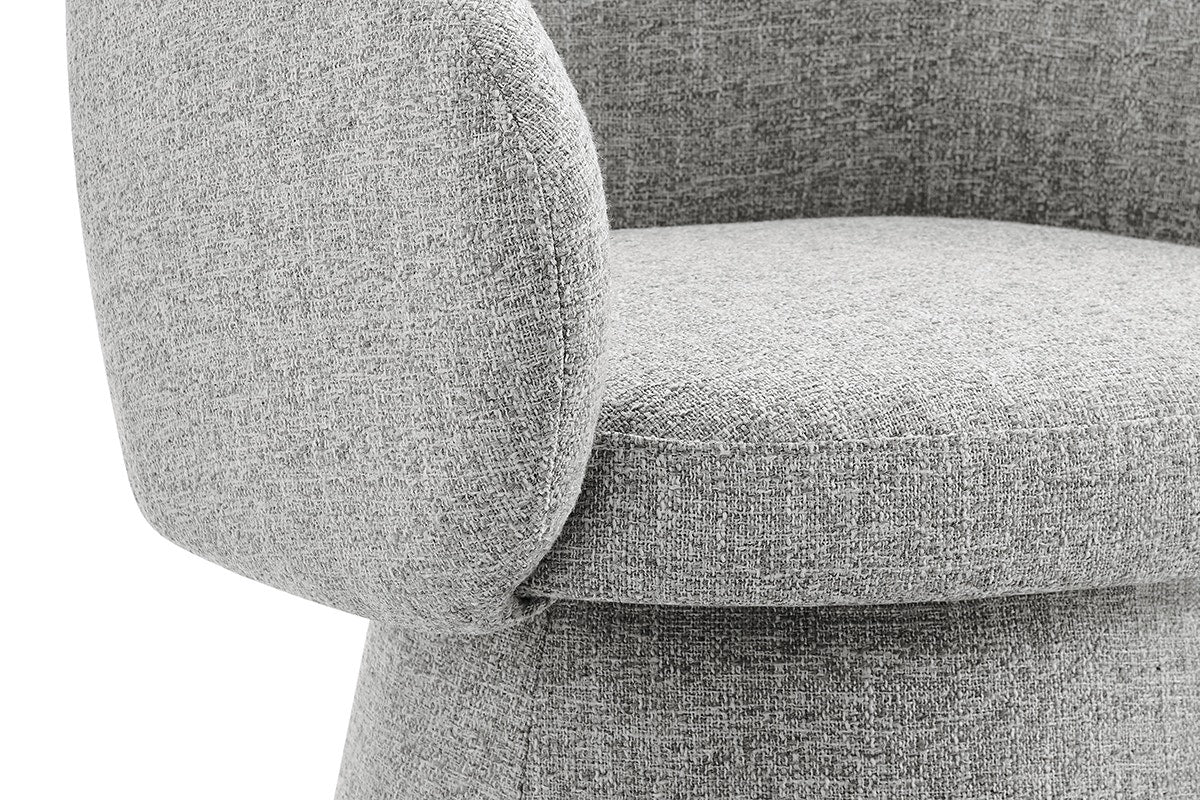 Shangri-La Castro Upholstered Swivel Dining Chair (Grey)