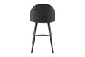Set of 2 Shangri-La Charley Curved Back Bar Stools (Black/Black)