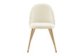 Set of 2 Shangri-La Charley Curved Back Dining Chairs (Off White/Wood)