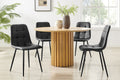 Set of 4 Shangri-La Dover Dining Chairs (Charcoal, PU Leather)