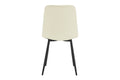 Shangri-La Set of 4 Dover Dining Chairs (Cream, Velvet)