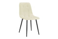 Shangri-La Set of 4 Dover Dining Chairs (Cream, Velvet)