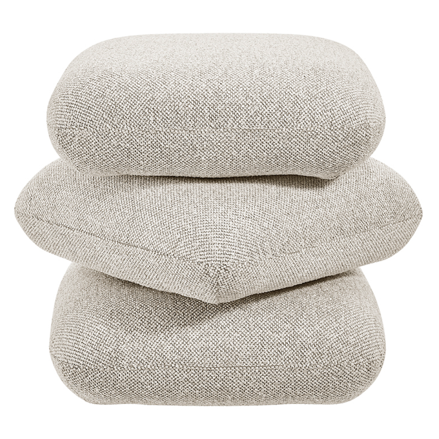 Shangri-La Iris Ottoman (Beige)