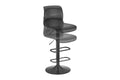 Set of 2 Shangri-La Jackson Height Adjustable Bar Stools (Black/Black PU)