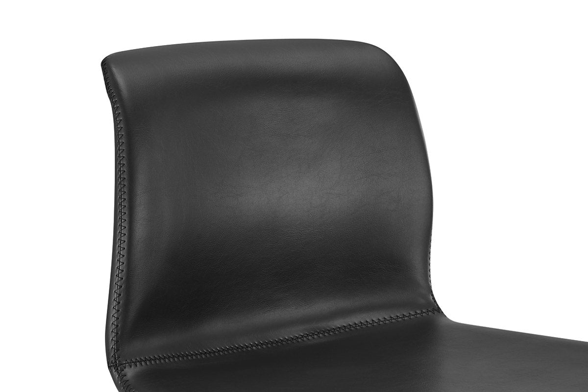 Set of 2 Shangri-La Jackson Height Adjustable Bar Stools (Black/Black PU)
