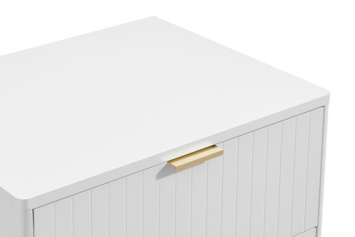 Shangri-La Lilah 2-Drawer Ribbed Bedside Table
