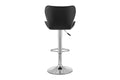 Set of 2 Shangri-La Leana Faux Leather Adjustable Bar Stools (Black)