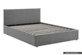Shangri-La Lyon Gas Lift Storage Bed Frame (Grey, Double)