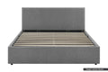 Shangri-La Lyon Gas Lift Storage Bed Frame (Grey, Double)