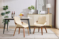Set of 2 Shangri-La Macarro Faux Leather Dining Chairs (Beige)