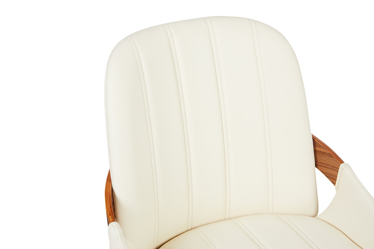Set of 2 Shangri-La Macarro Faux Leather Dining Chairs (Beige)