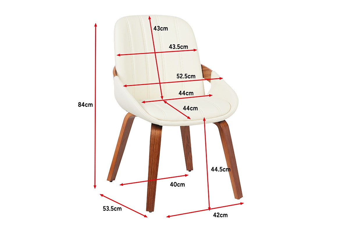 Set of 2 Shangri-La Macarro Faux Leather Dining Chairs (Beige)