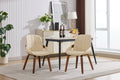 Set of 2 Shangri-La Macarro Faux Leather Dining Chairs (Beige)