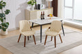 Set of 2 Shangri-La Macarro Faux Leather Dining Chairs (Beige)