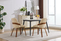 Set of 2 Shangri-La Macarro Faux Leather Dining Chairs (Beige)