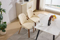 Set of 2 Shangri-La Macarro Faux Leather Dining Chairs (Beige)