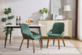 Set of 2 Shangri-La Macarro Faux Leather Dining Chairs (Green)